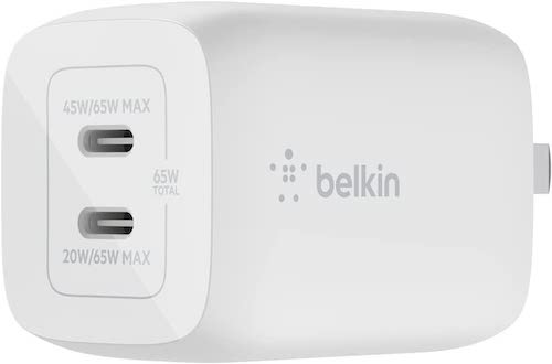 Belkin GaN充電器 USB-C 2ポート 65W(45W/65W + 20W/65W)