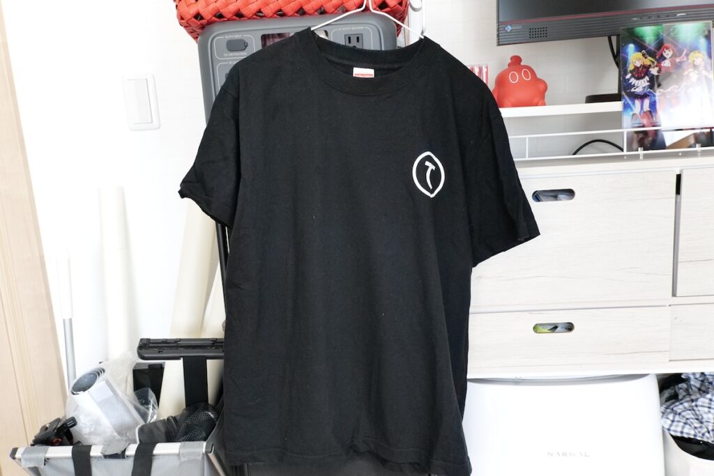 Morus V6使用後のTシャツ